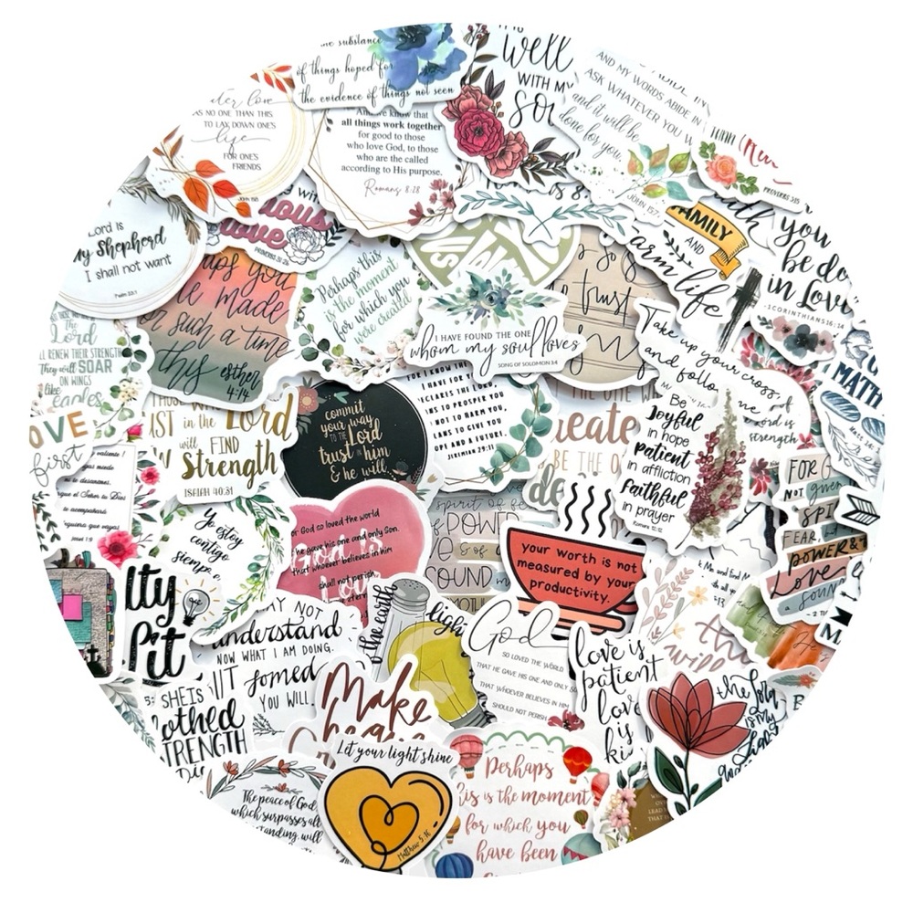 Inspirational Religious Sticker 50pc